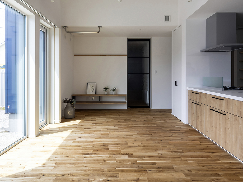 リビングワークの平屋の施工事例1